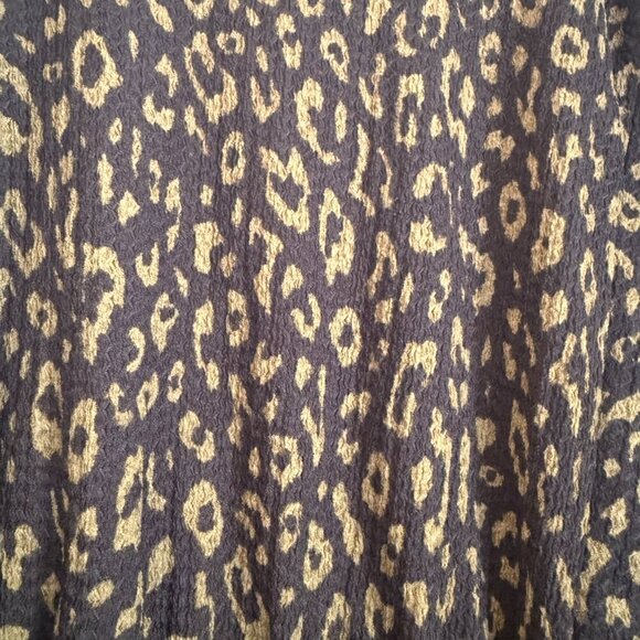 Zara | Long Sleeve Animal Print Textured Dress Size Small - Picture 5 of 7